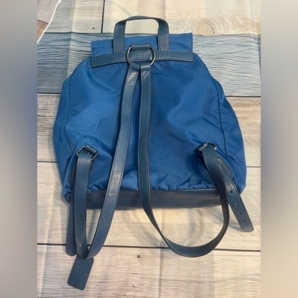 COACH Unisex Blue Nylon and Leather Medium size Backpack F58814 Vintage - Picture 2 of 13